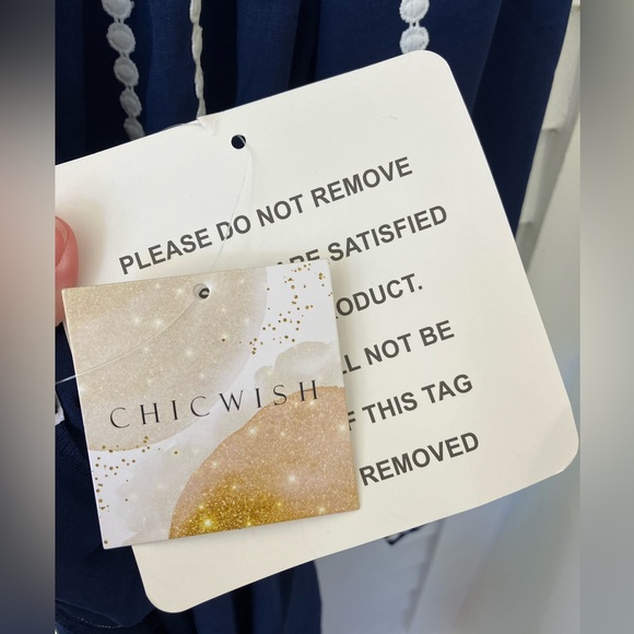 NWT Chicwish Crochet Stripe Maxi Dress - Picture 5 of 5